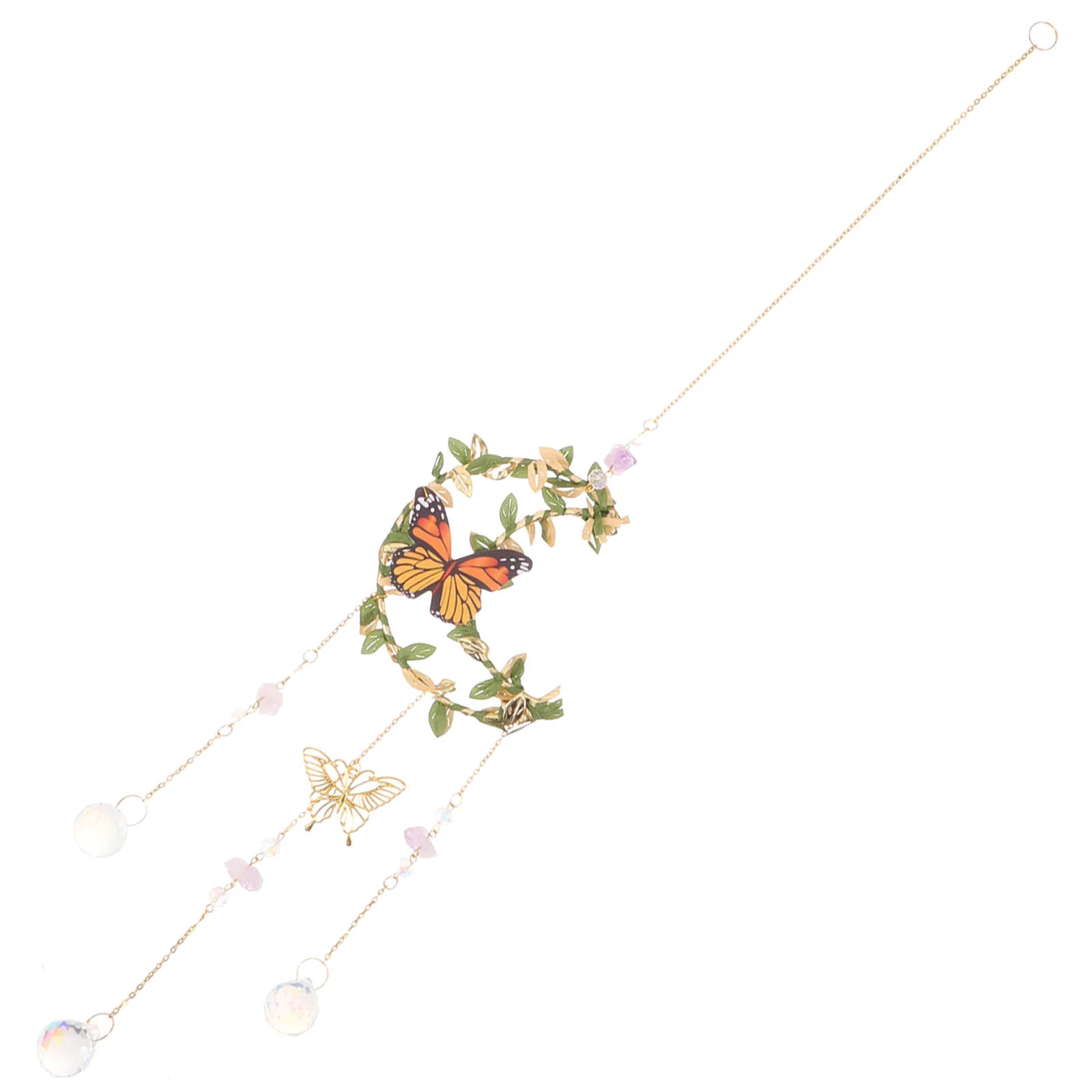 

Ornament Butterfly Crystal Pendant Hanging Moon Suncatcher Rainbow Prism Decoration Window