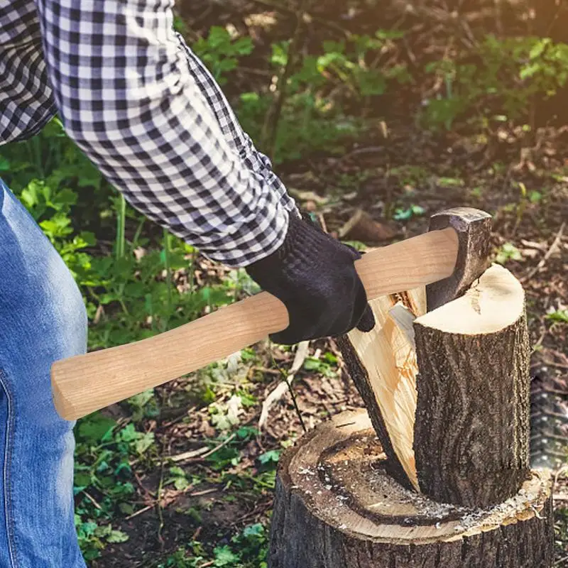 Axe Handle Hammer Wood Replacement Handle Long Curved Durable Axe Handle Wood Handle For Home Farm Garden Axe Supplies 5