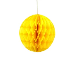 Vibrant Honeycomb Ball Decoration for Celebrations and Events (Yellow)