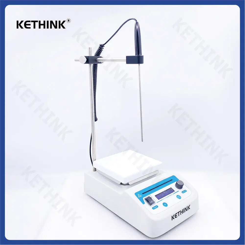 KETHINK KT-MS350-H 디지털 디스플레이 미니 자기 교반기 믹서(가열판 3L 포함)
