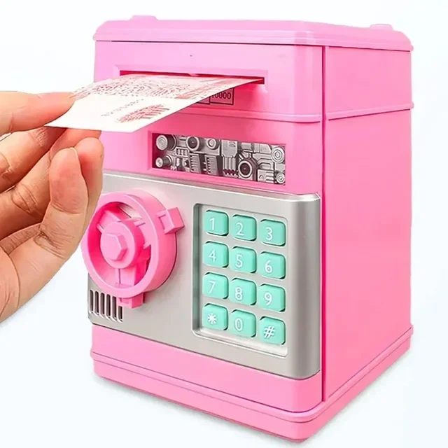 Automatic Electronic Password Money Box Coins Cash Saving Money Box Counter Child Gift Code Key Lock Piggy Bank Mini Safe 3