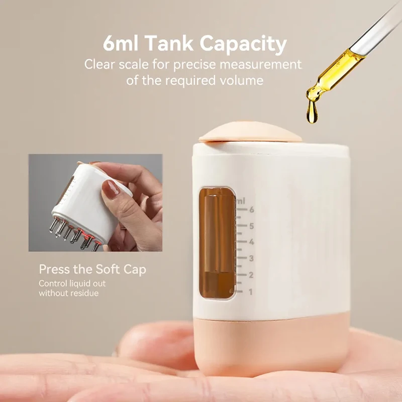 Electric Head Scalp Massager Hair Growth Oil Serum Comb Waterproof Head  Scratcher Regrowth Hair Treatment With Red Light Therapy