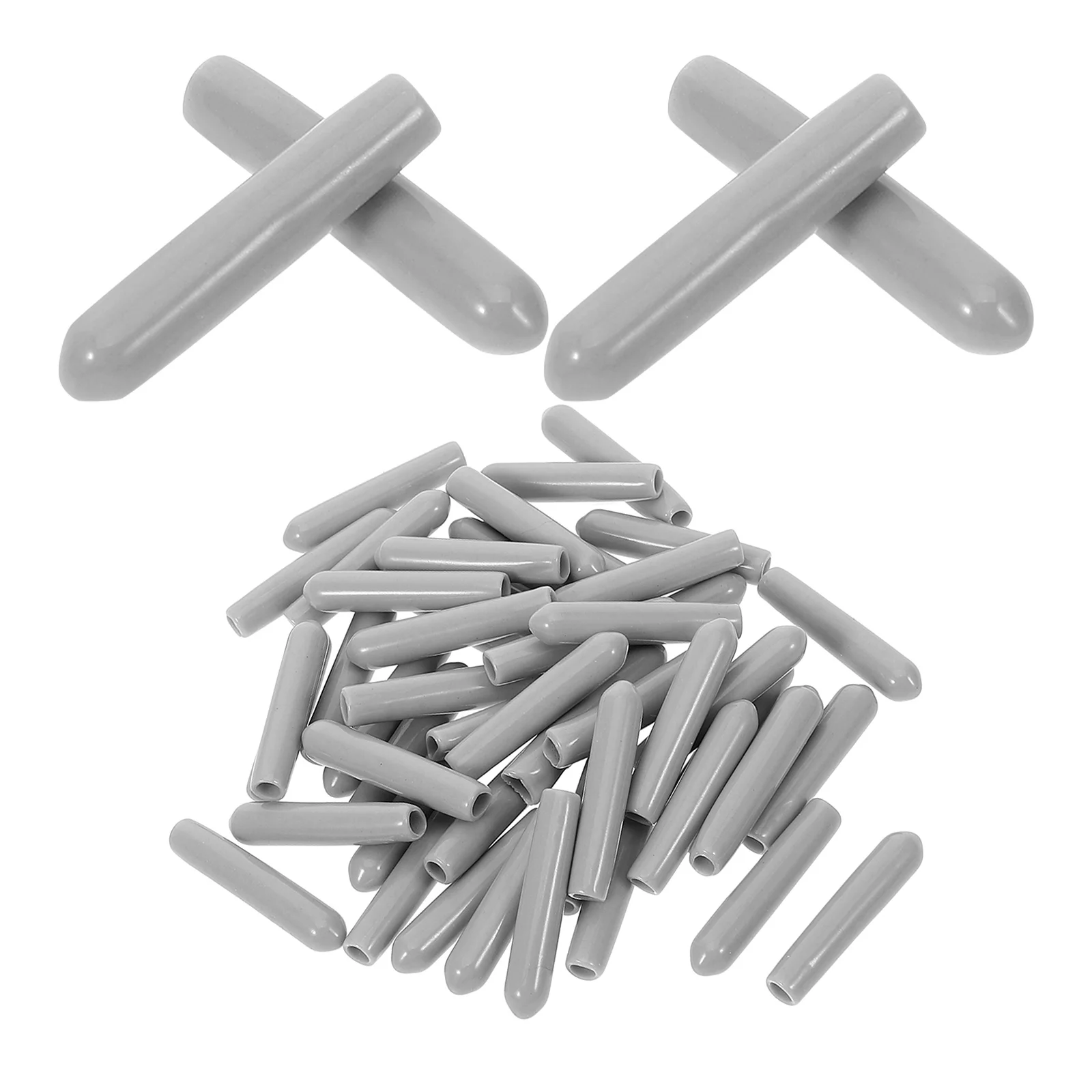 100Pcs Gray Protective Caps For Rack End Tips Cover Repair Coating ...