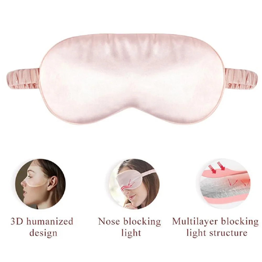 Sleep Mask Imitated Silk Eye Patch Shading Travel Relax Cover Eyeshade Health Sleeping Shield