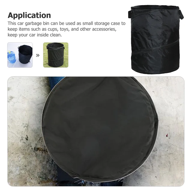 Összecsukható Szemetes Lógó Autó Szemétkosár Kültéri Tartály Vödör Otthon - Image 4