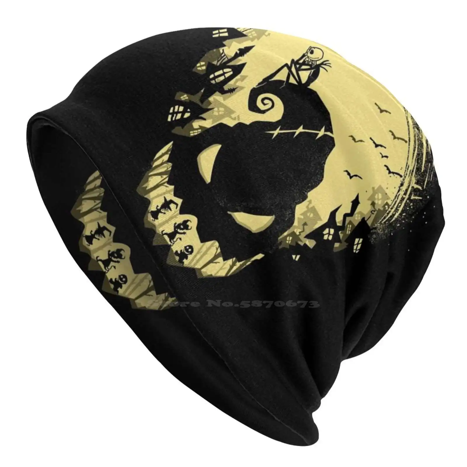 Jack Nightmare Cappello Lavorato A Maglia Warm Beanie Outdoor Caps The Nighmare Before Christmas Skeleton Black Mr Oogie Boogie Mr Boogie