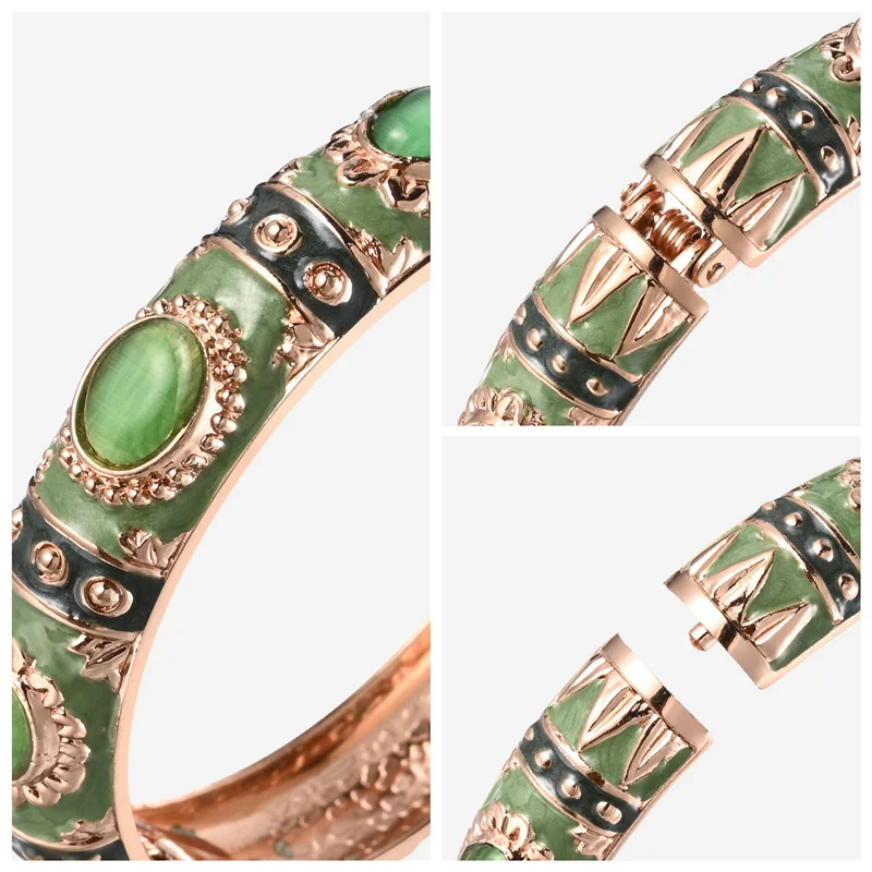 Enamel Bracelet For Women Bangle On Hand Hawaiian India Cloisonne African Jewelry Women's Hand Bracelets Bohemian Designer Gifts - 4