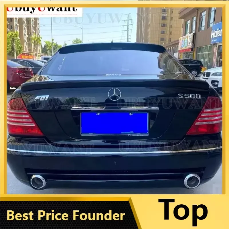 

For Mercedes Benz S Class W220 1998-2005 High Quality Carbon Fiber Material Rear Spoiler and Roof Spoiler For Benz S450 S600