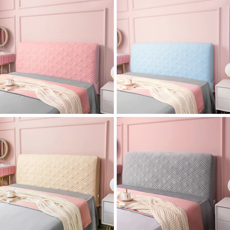 Headboard Cover Soft Velvet Thickened Allinclusive Quilted Anti