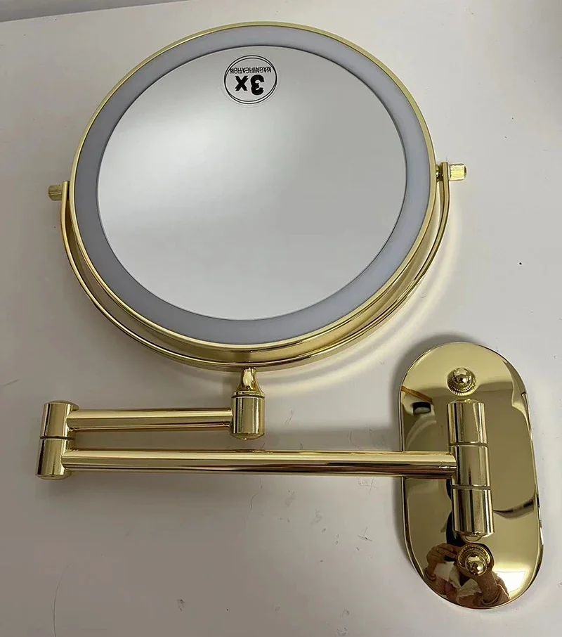 Makeup Mirror LED Smart Bath Mirrors 3x/5x/7x/10x Magnifying Double Side USB Charging Bathroom 3 Color Light Cosmetic Mirrors 6