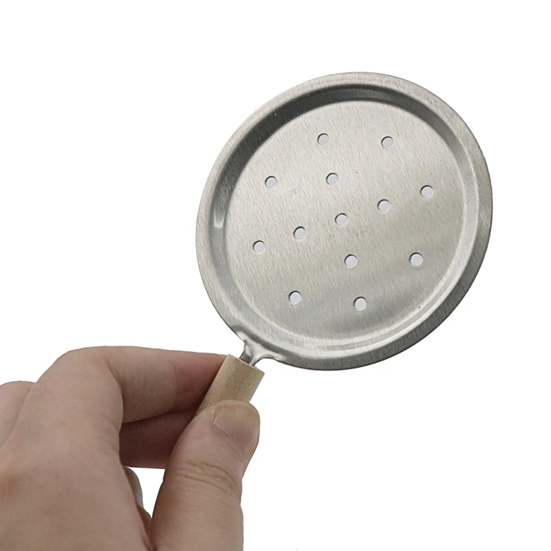 Diameter 66MM Shisha Hookah Water Pipe Charcoal Bowl Smoking Accessories Holder Wooden Handle Tools