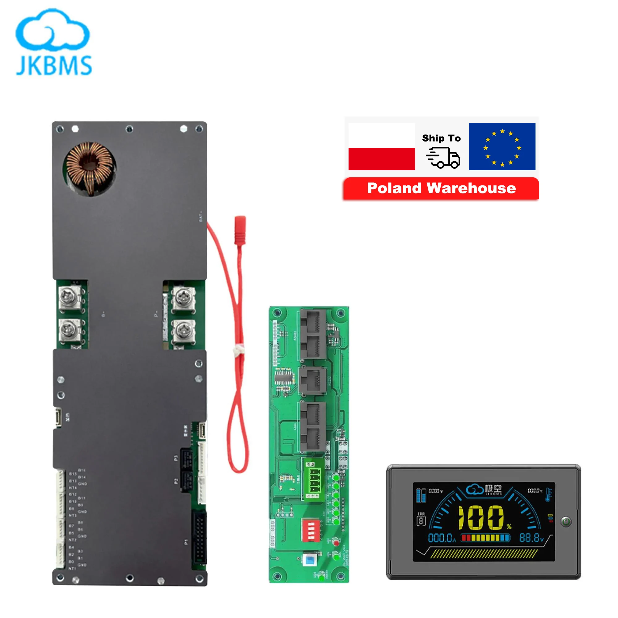 Jkbms Inverter Smart Bms 8S 16S 24V 48V 100A 150A 200A 8S-16S Family Energy Storage Lifepo4/Li-Ion/Lto Per Growatt Deye Inverter