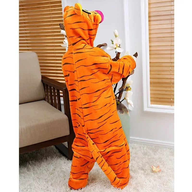 Animal 3D Tigger pajamas onesies kids boy girls cartoon tiger cosplay ...