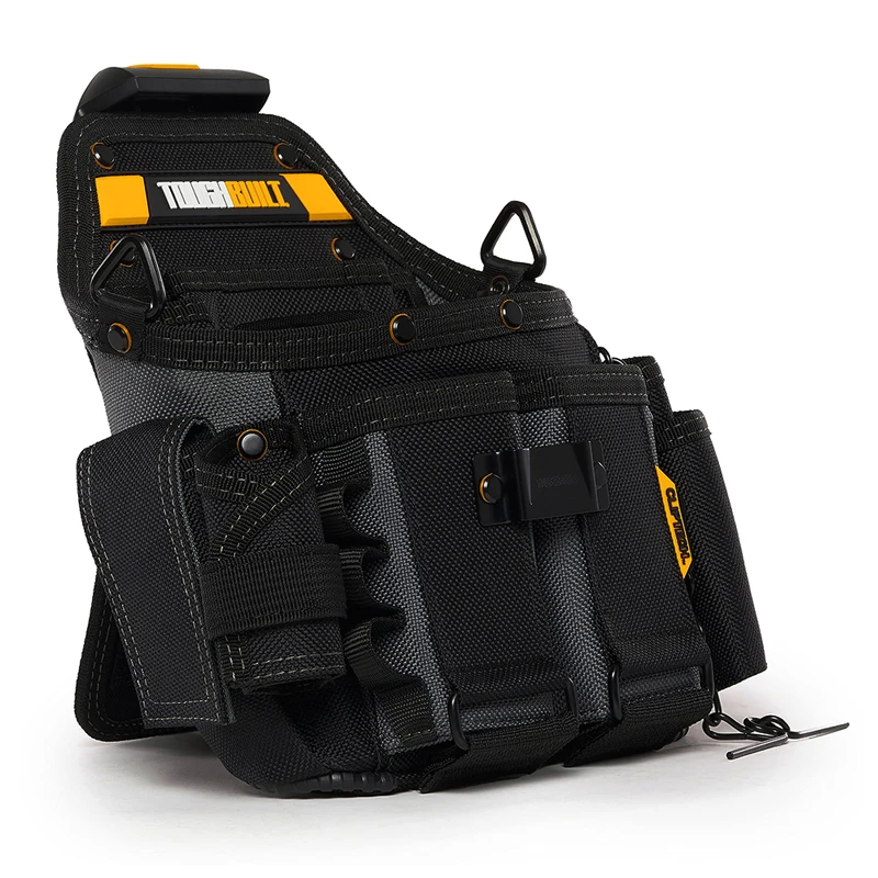 TOUGHBUILT TB-CT-104 Electricians Pouch With Shoulder Strap Adjustable Multi Pockets Heavy Duty Rivets Toolbag 5