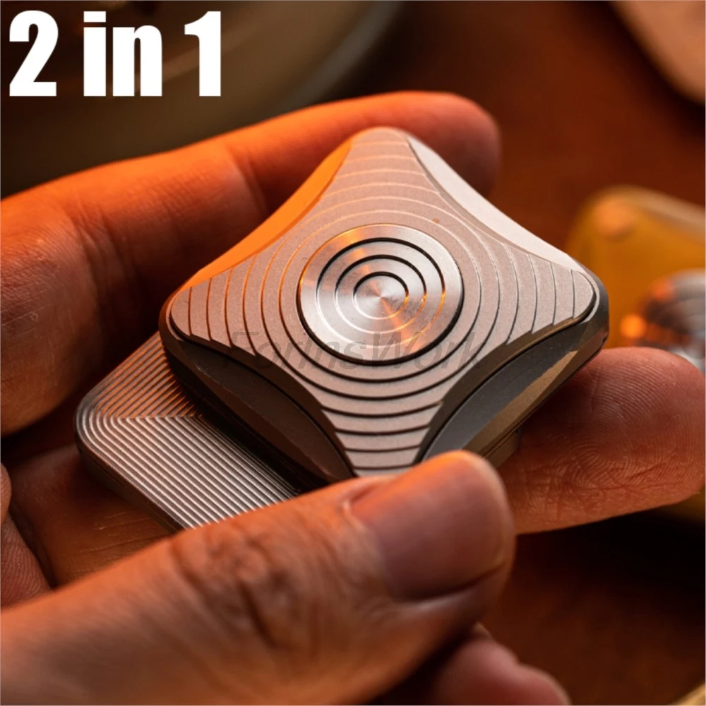 

9 Hands 2 In 1 Push Slider Fidget Spinner Fidget Toys Metal EDC Gadgets Mini Toys For Gift