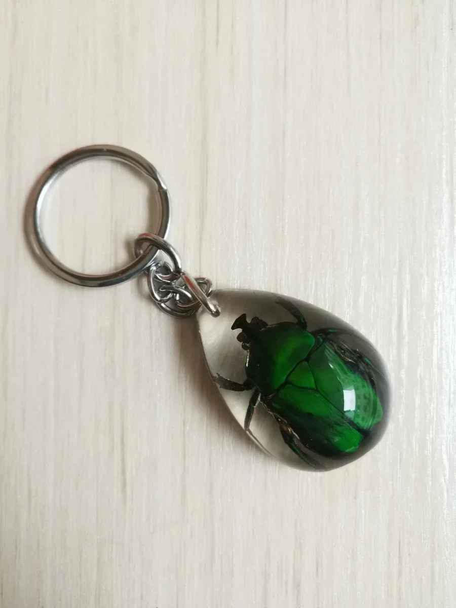 22pcs New Resin Insect Keychain Luminous Scorpion Insect Specimen Pendant Random Color Cute Keychain 5