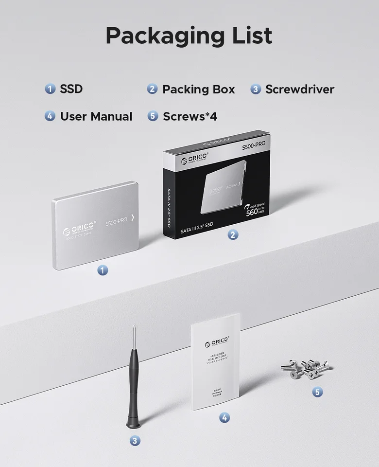 ORICO SATA III SSD 2.5インチ内蔵ソリッドステートドライブ