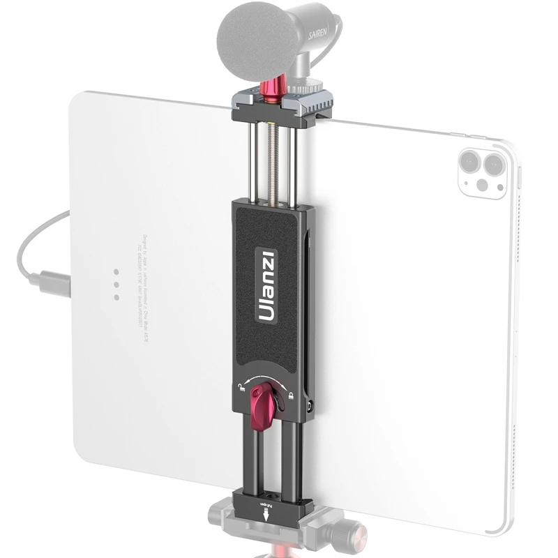 

Ulanzi U-Pad III Metal Tablet Clamp Clip Holder Universal for 3.93 to 9 inch iPhone and Ipad Extend Cold Shoe Arca Swiss Mount
