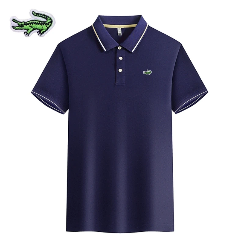 

New Men's Brand Embroidered Polo Shirt Summer Short Sleeve T-shirt Polo Collar Fashion Top Trend High Quality Business Polo Shir