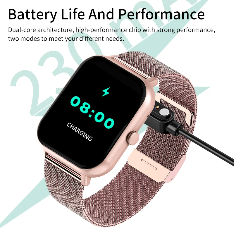 LIGE New Sport Women Smart Watch 1.83" HD Voice Calling Fitness Tracker Heart Rate Blood Pressure Men Smartwatch For iOS Android