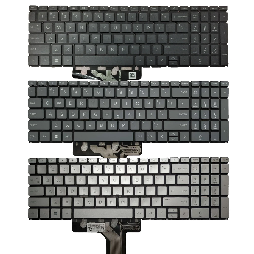 Teclado Retroiluminado dos Eua para hp Pavilion 15-eg 15-eh Tpn-q246 Tpn-q245 Inglês com Retroiluminação Novo