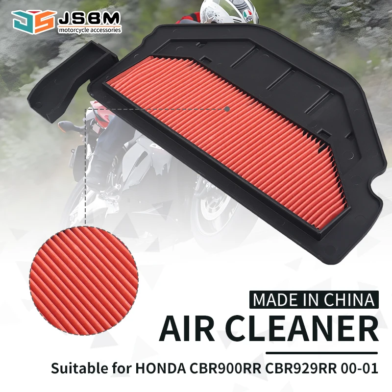 JSBM Motorcycle Air Filter Intake Cleaner Replacement For HONDA CBR929RR CBR900RR Fireblade 2000-2001 CBR 900 929 RR 17210MCJ003