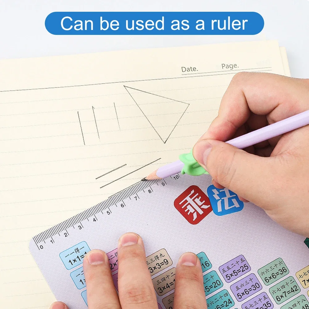 A student studies a detailed math table