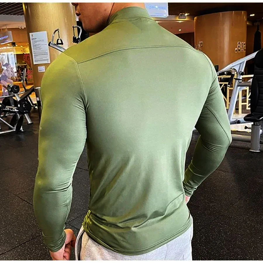 Running T-shirt Men Compression Shirt Quick Dry Training Wear Gym Workout Tops Muscle Tees