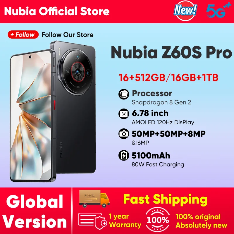nubia Z60S Pro シアン 16gb / 512gb グローバルモデル nubia Z60S Pro - Nubia Store (Global)