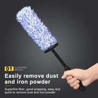 Car Wash Super Brush Plush Premium Wheels Brush Non-Slip Handle Easy To Cleaning Rims Spokes Wheel Barrel Car Accessories 2