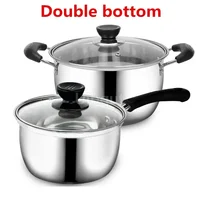 Marmite à soupe astronomique double en acier inoxydable, cuisson non magnétique, ustensiles de cuisine polyvalents, poêle antiarina, cuisinière à induction, marmite d'occasion 1