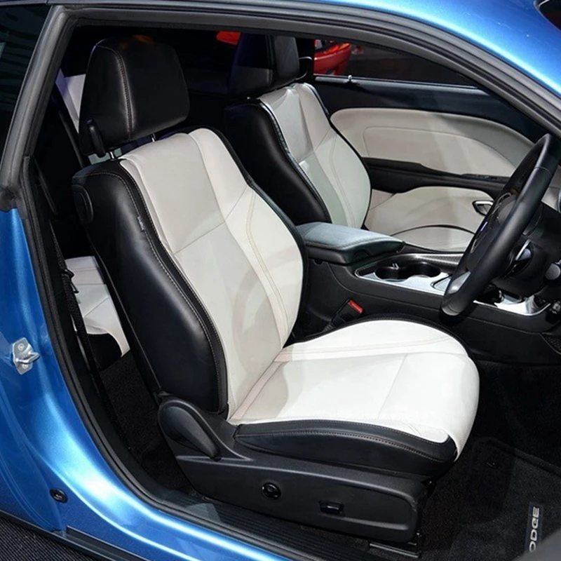 For Dodge Challenger 2008 2022 Vegan Napa Leather + Suede Custom Fitted