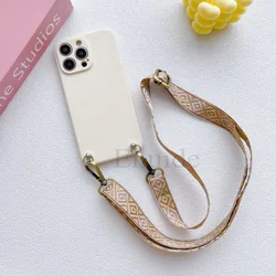 Classic Crossbody Lanyard Silicone Strap Case for Mi 17T Pro (White)
