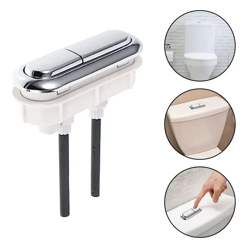 Water Tank Button Toilet Water Tank  Dual Flush Button Plastic Oval Double Button Toilet Seat Water Tank Valve Bathroom Parts