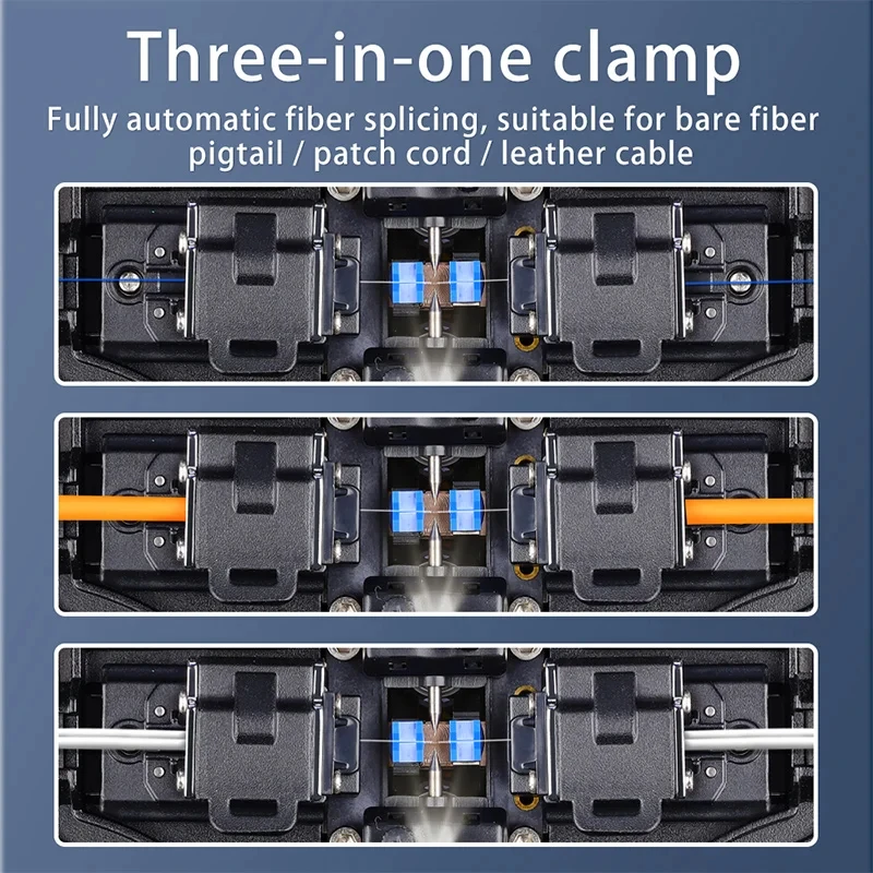 A-86S Automatic Fiber Optic Fusion Splicer Fiber Optic Hot Melt Machine Leather Cable Patchcord Pigtail Hot Melt Tool