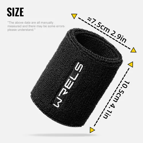 WRELS Wristband Sweatband Absorbent Thick Terry Cloth Gym Fitness Basketball Tennis Yoga Weightlifting Running Sport Wrist Band - Image 6