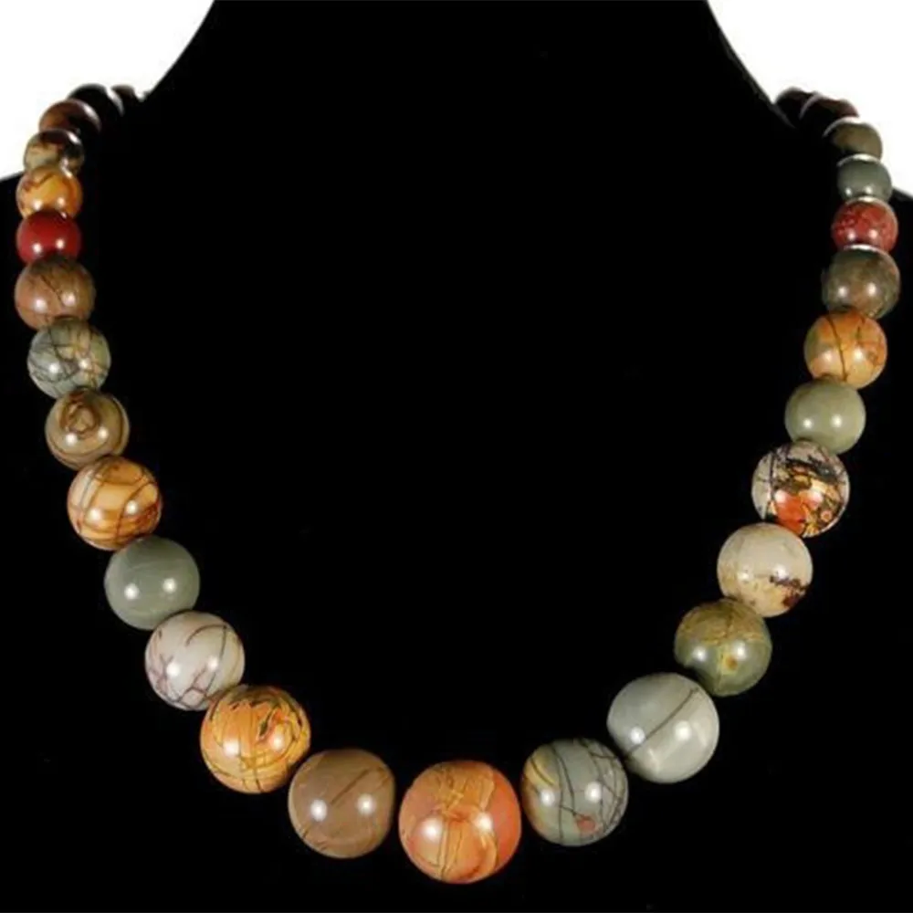 

Wholesale Women Jewelry Hot New Fashion Natural 6-14mm Multicolor Picasso Necklace Fashion Jewelry Making Design 18" W0406