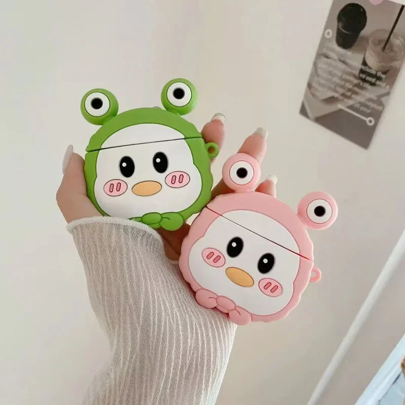 Rana Coat Duck Cute Lovely Case Per Apple Airpods 2 3 Generation Cover Per Airpods Pro 2Nd Gen Per Air Pods 3Rd Guscio Protettivo