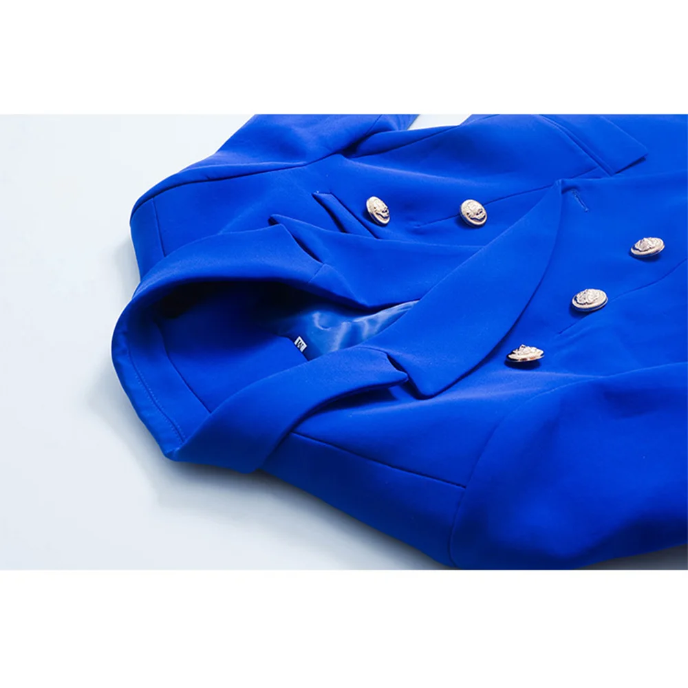 Customized Women's Designer Blazer: Handcrafted in a slim fit with gold buttons for stylish office and casual wear
