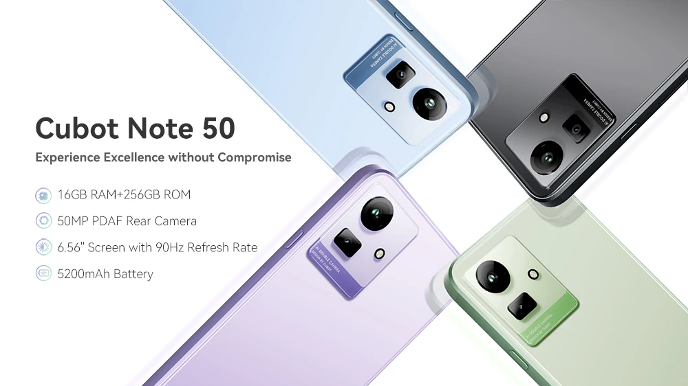Cubot Note 50 格安 4G スマートフォン Android オクタコア 8GB+256GB