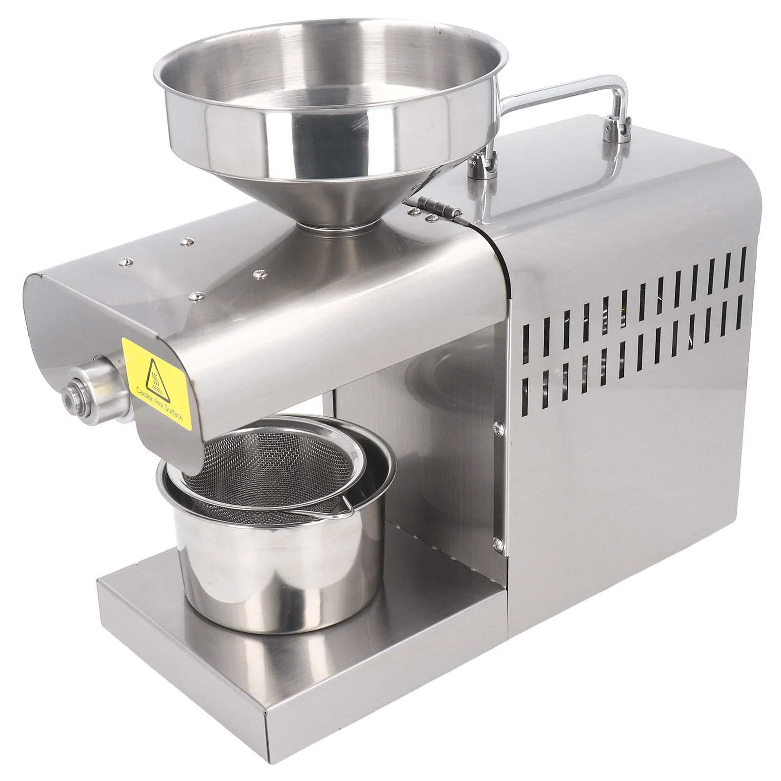 Oil Press Machine Full Automatic Oil Extractor Stainless Steel Electric Cold Hot Press for Home Kitchen oil press machine