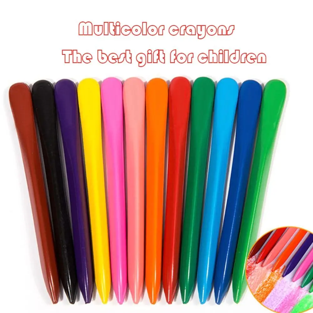 6/12/24/36 Colors Non Dirty Hand Washable Triangular Plastic Crayon