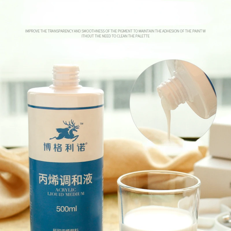 

Раствор для смешивания пропилена 500 мл, акриловый пигмент, средство для смешивания приправ, Разбавитель