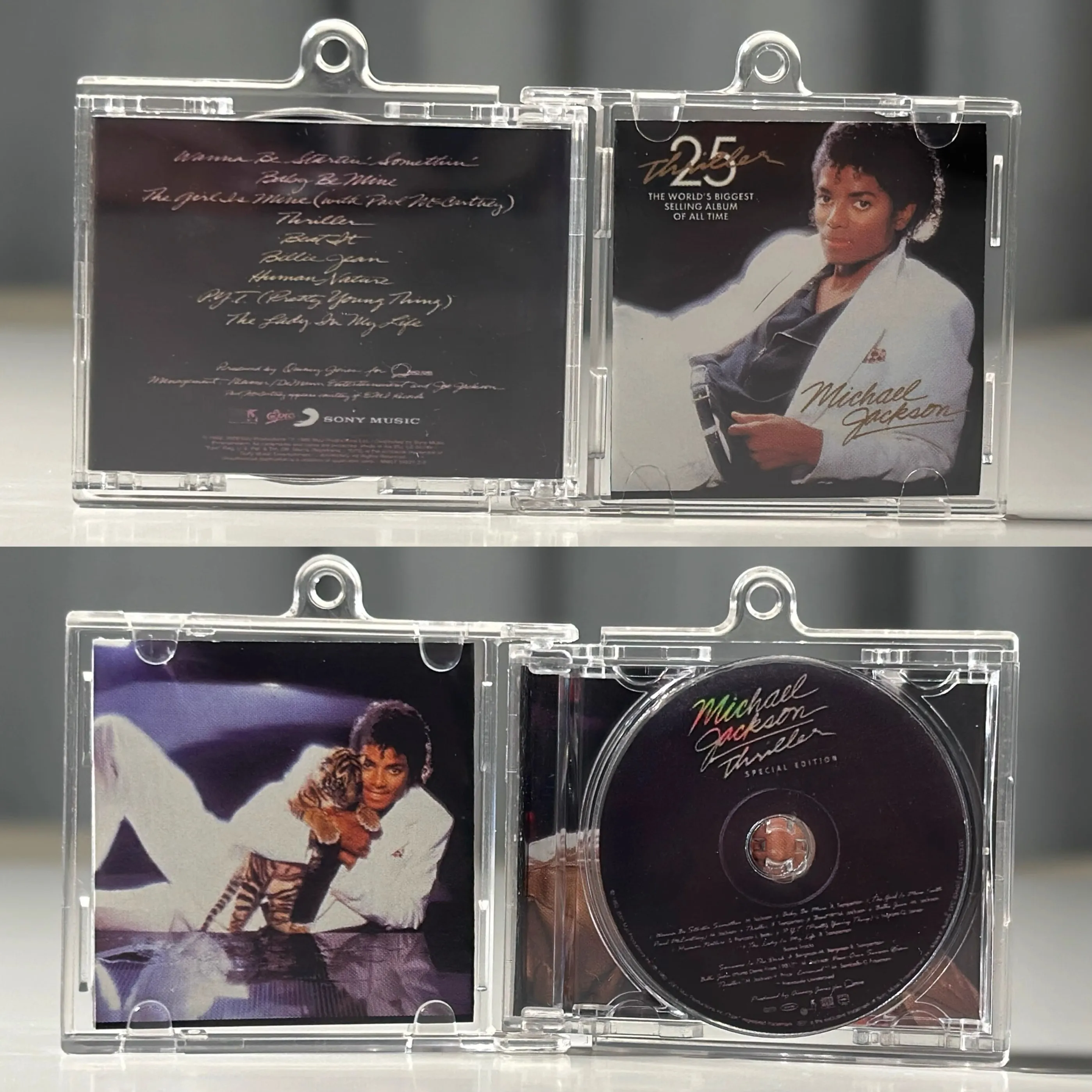 Classic Michael Jackson MJ MINI Music CD NFC Keychain XSCAPE Album