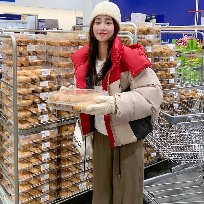 Женская однобортная парка в уличном стиле