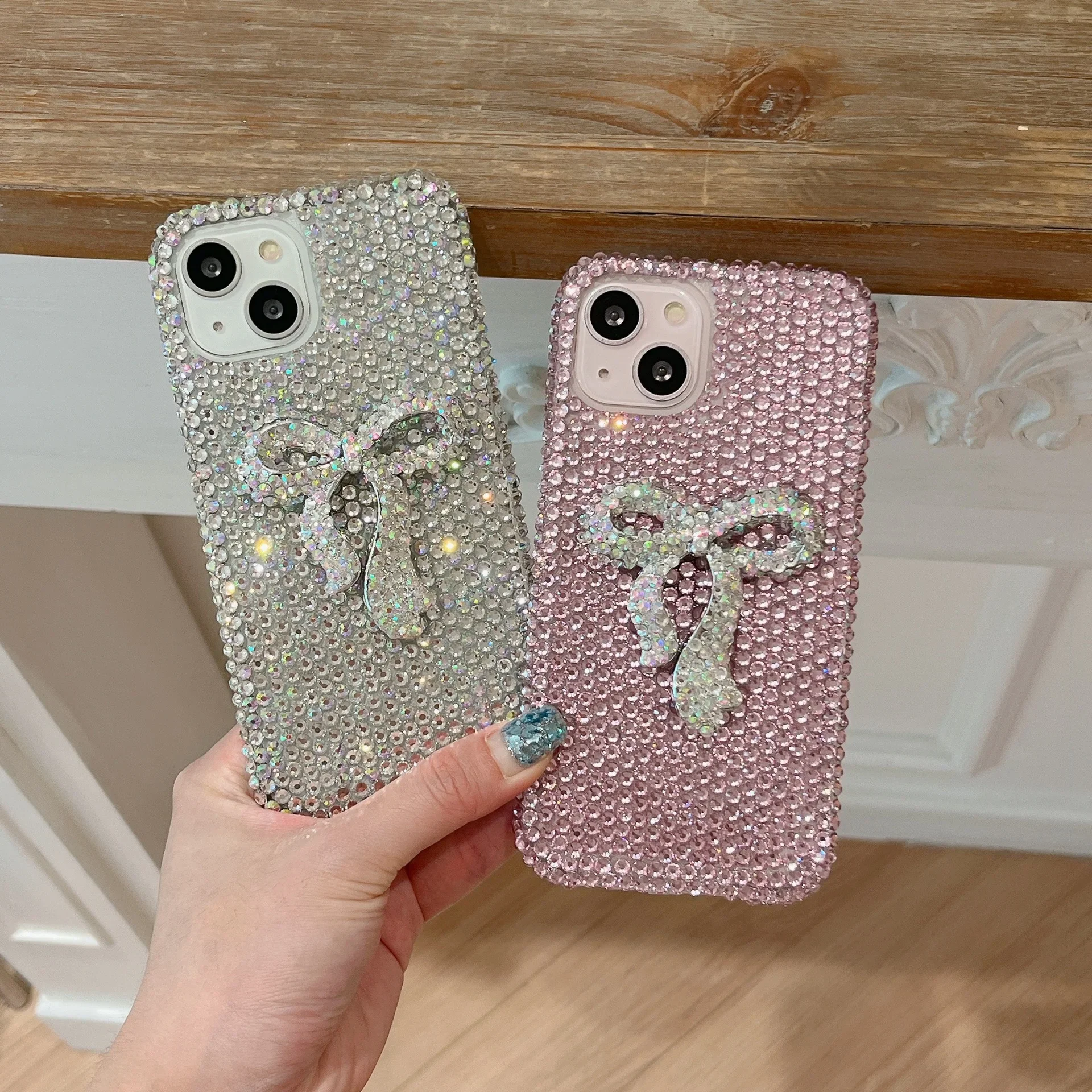 Full Diamond Bow Sparkling Protective Phone Case - Cute and Stylish Cover