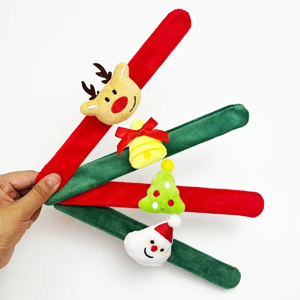 3PC Christmas children's Bracelet Snap Ring Holiday Atmosphere Decoration Small Gift Wristbands Christmas Toys
