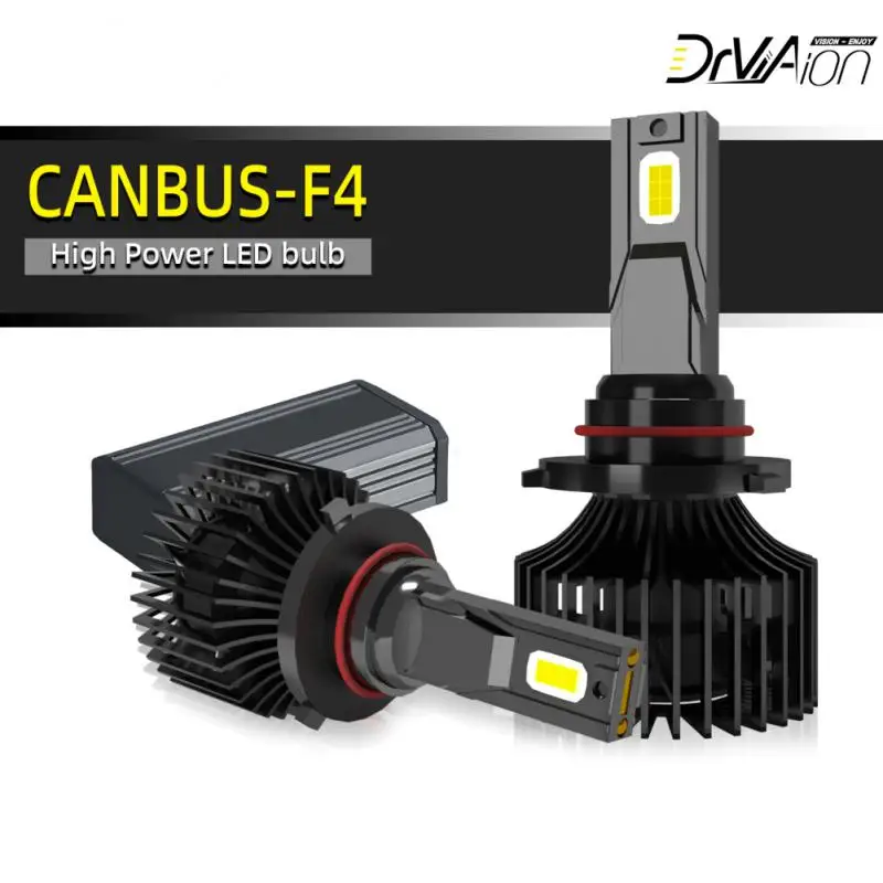 

Led Headlights 9005 High Power Super Bright Universal Car Accessories F4 Double Copper Tube Headlights