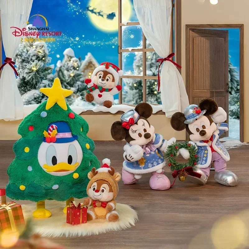 

11 Inches Disney Winter Mickey And Friends Series Mickey Minnie Chip&Dale Donald Duck Plush Toysdoll Children Christmas Gifts