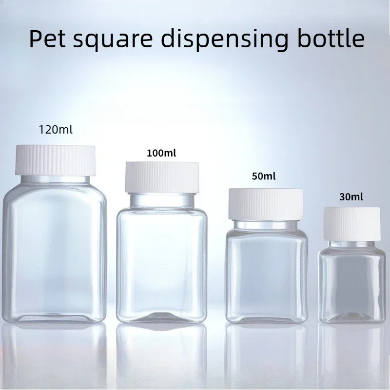 Versatile Clear Square Refillable Bottles